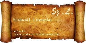 Szabadi Levente névjegykártya